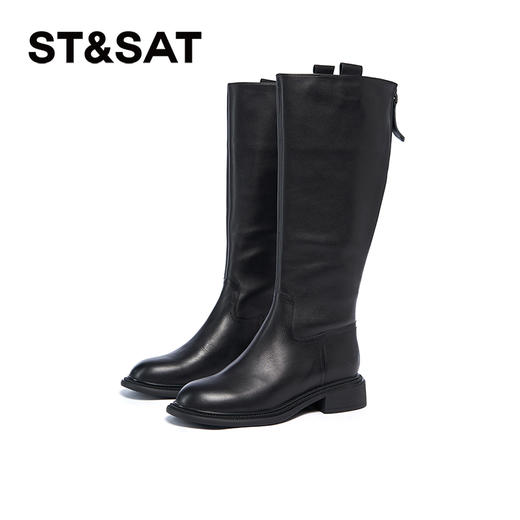 星期六经典百搭厚底增高长筒骑士靴SSC4117475 商品图4