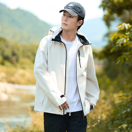 【可脱卸帽】【新款DK】大依优型大码男装连帽夹克户外防水夹克加肥加大休闲夹克胖子外套上衣 商品图6