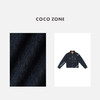 COCO ZONE 复古翻领撞色牛仔外套百搭单排扣上衣CC2C1462 商品缩略图2