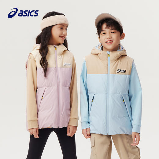 【商场同款】Asics/亚瑟士童装羽绒马甲防水保暖2024年秋冬季新款 商品图0
