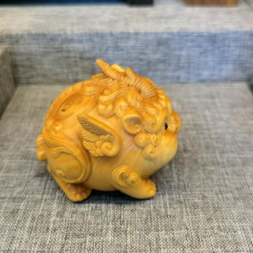 Q版独角貔貅°黄杨木摆件 商品图1