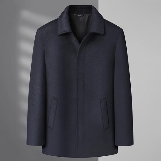 【羊毛】【新款DWP】大依优型品质羊毛呢大衣外套商务夹克男宽松加肥加大码上衣胖子正装休闲 商品图1