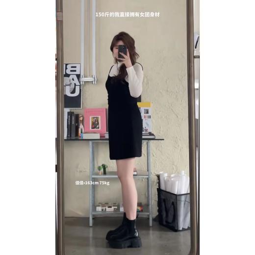 往期爆款~【米兰剧场】假两件长短版吊带连衣裙显瘦高腰时尚气质减龄 商品图3