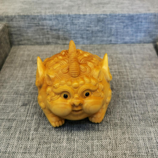 Q版独角貔貅°黄杨木摆件 商品图0