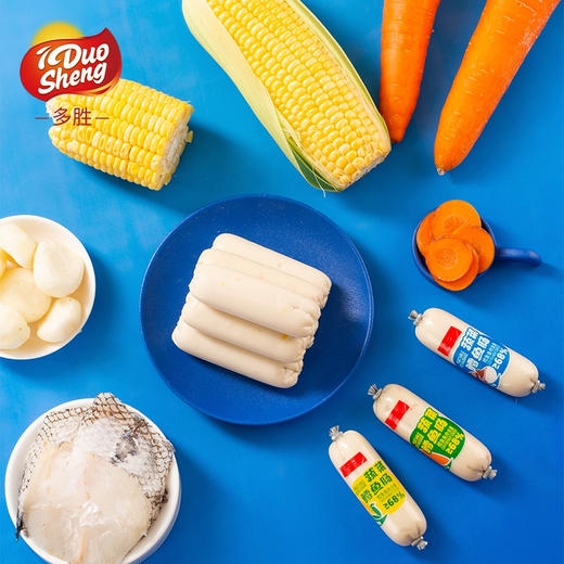 DuoSheng蔬菜鳕鱼肠I 胡萝卜味I 玉米味I 荸荠味210g 商品图3
