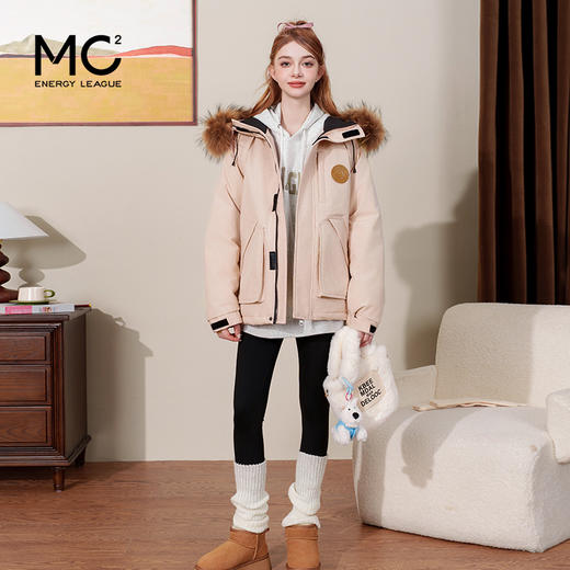 貉子毛领冲锋派克羽绒外套-0023Y4242545 商品图3