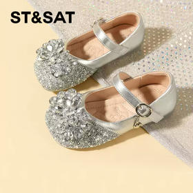 【童鞋】星期六闪亮水钻扣饰软底公主鞋SSC3191L09