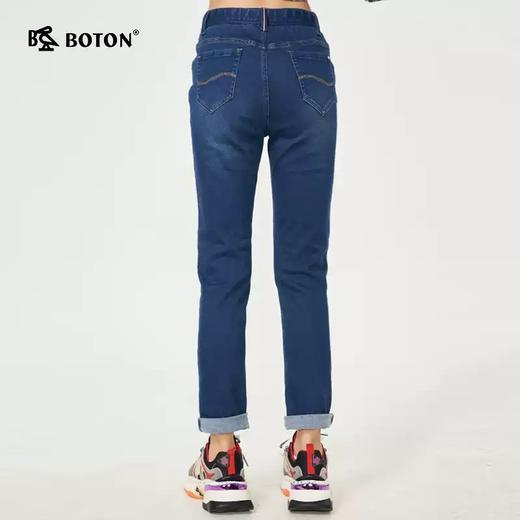 波顿春秋季高端牛仔裤柔软弹力修身直筒弯袋长裤子LE231320 商品图1