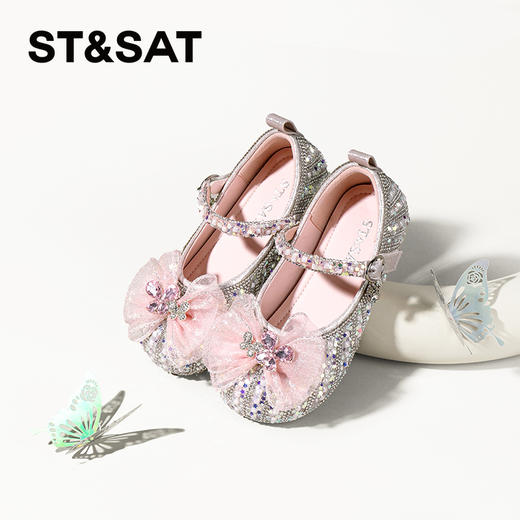 【童鞋】星期六甜美蝴蝶结闪钻公主鞋SSC3131L0F 商品图0