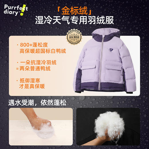 【高于国标】儿童撞色连帽户外羽绒服 PDWT2419 商品图4
