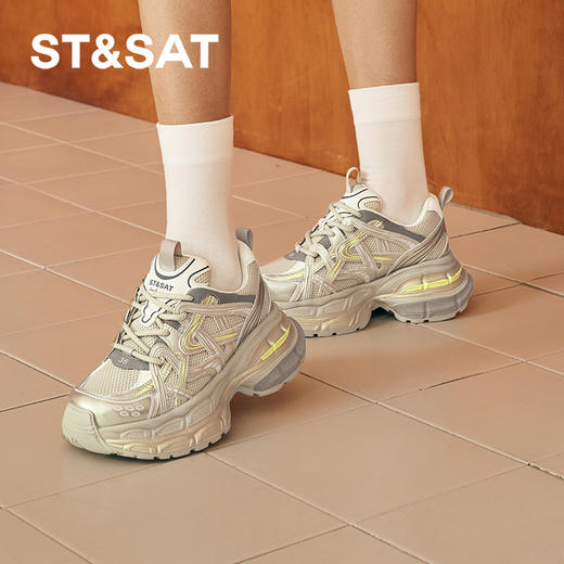 星期六潮流酷感厚底运动老爹鞋SSC3112CBN 商品图4