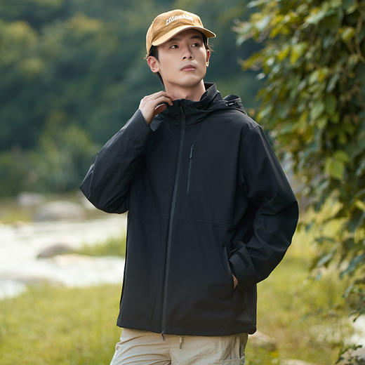 【可脱卸帽】【新款DK】大依优型大码男装连帽夹克户外防水夹克加肥加大休闲夹克胖子外套上衣 商品图4