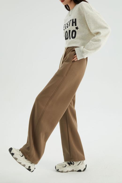 【700克羊绒直筒裤】冬季女装仿羊绒厚防风棉宽松直筒休闲女裤子 商品图7