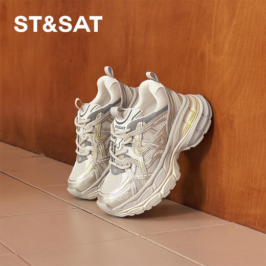 星期六潮流酷感厚底运动老爹鞋SSC3112CBN 商品图0