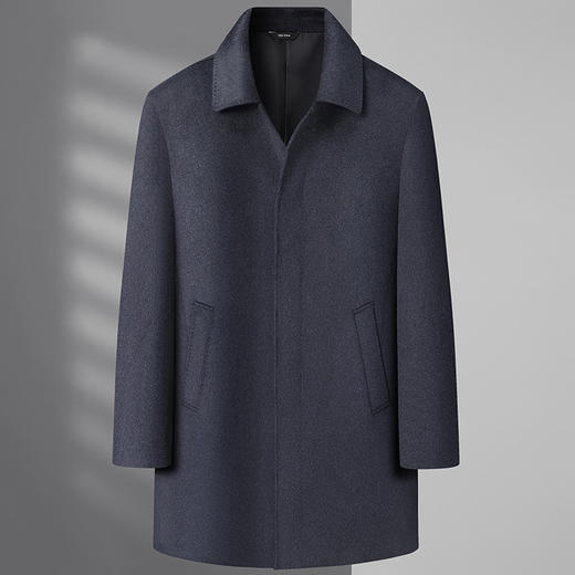 【羊毛】【新款DWP】大依优型品质羊毛呢大衣外套商务夹克男宽松加肥加大码上衣胖子正装休闲 商品图0