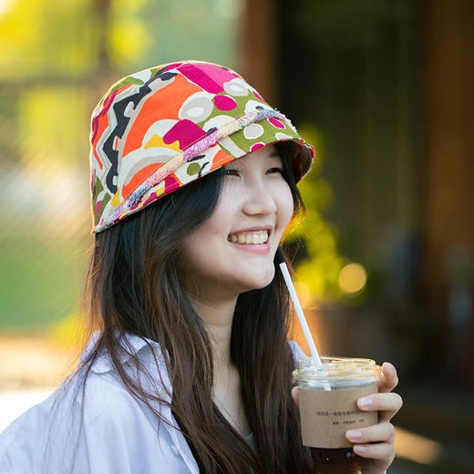 波西米亚系列渔夫帽秋冬帽子女帆布大头围高级感户外登山新款时尚潮流 商品图2