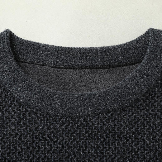 【加绒】【新款DWP】大依优型大码加绒卫衣圆领长袖加肥加大休闲运动上衣男打底衫胖子 商品图4