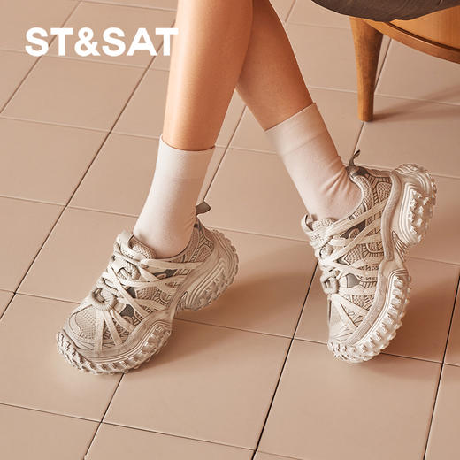 星期六时髦潮流厚底增高老爹鞋SSC3112C1X 商品图4