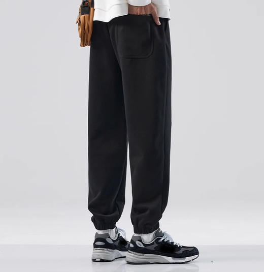 半身缘男裤 春季抽绳舒适百搭束脚宽松休闲卫裤DS665 商品图2