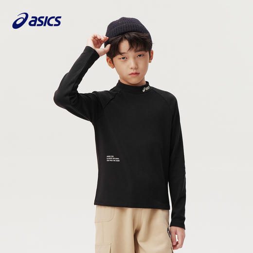 【商场同款】Asics/亚瑟士童装中领长袖针织T恤保暖舒适秋冬内搭 商品图1