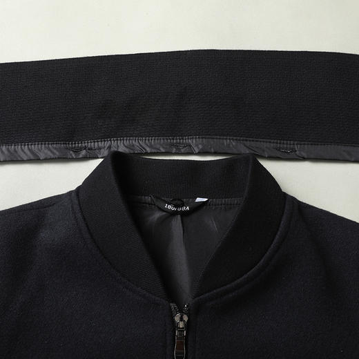 【领子可拆卸】【绵羊毛】【新款DWP】大依优型品质翻领绵羊毛呢大衣外套棒球领商务夹克男宽松加肥加大码上衣胖子休闲 商品图6