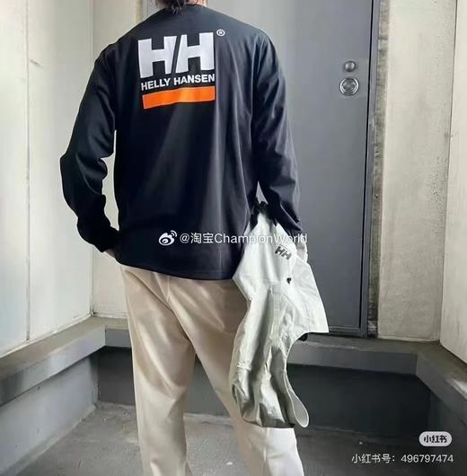 HELLY HANSEN LS Square Logo Tee海丽汉森 男女混纺长袖T恤 面料厚实 商品图3
