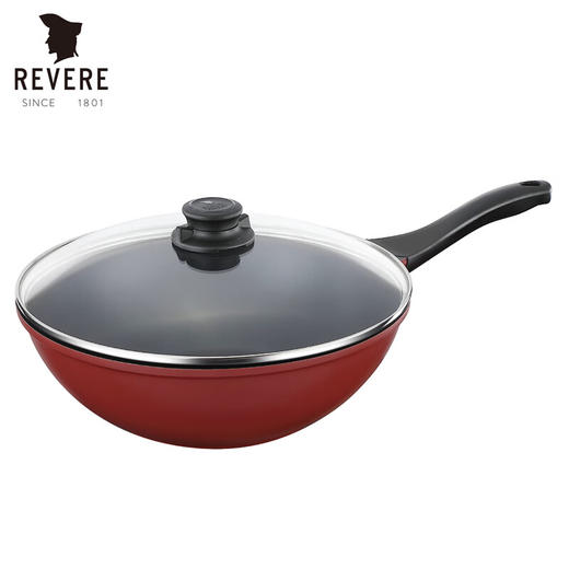 【小家电】Revere臻宝系列钛金带盖不粘锅中华炒锅钛金30CM不粘锅RWU-81130/YK HF 商品图2