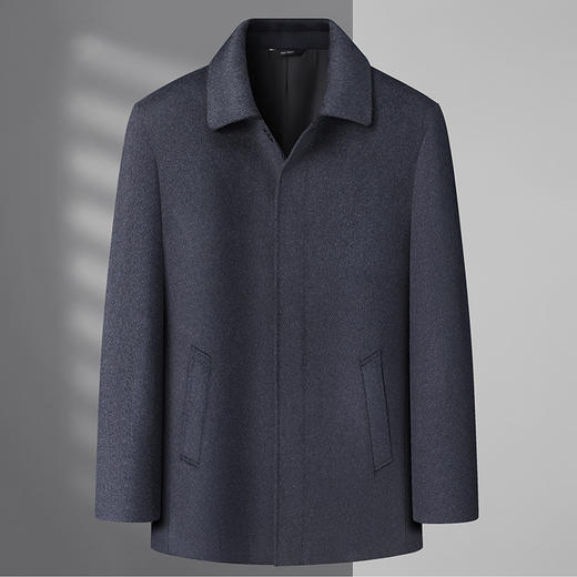 【羊毛】【新款DWP】大依优型品质羊毛呢大衣外套商务夹克男宽松加肥加大码上衣胖子正装休闲 商品图0