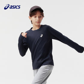 【商场同款】Asics/亚瑟士童装运动长袖针织T恤圆领V领2024年新款