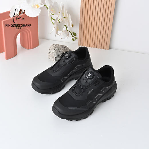 经典鲨2024年秋季新款男士黑色韩版舒适通勤跑步休闲鞋KW10-D33081 商品图3