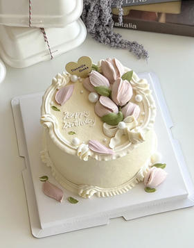 女神刮刀花蛋糕