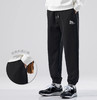 半身缘男裤 春季抽绳舒适百搭束脚宽松休闲卫裤DS665 商品缩略图0