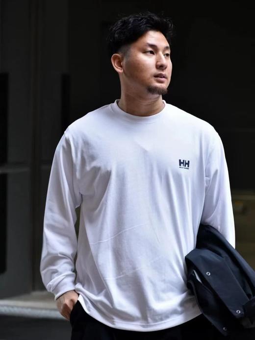 HELLY HANSEN LS Square Logo Tee海丽汉森 男女混纺长袖T恤 面料厚实 商品图1