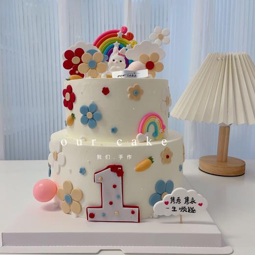 兔宝宝周岁蛋糕(玩偶兔随机)--低糖处理无添加 商品图1