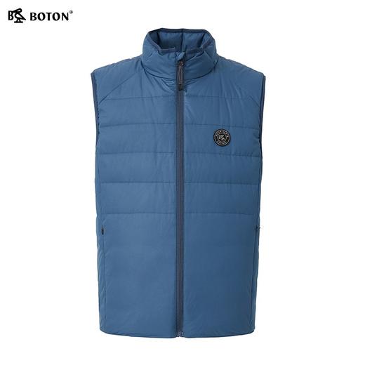波顿秋冬季高端男士蓝色羽绒马甲保暖坎肩上衣MC810522 商品图5