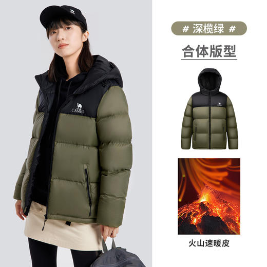 【选用长白山雪域 85%白鸭胸腹绒毛】骆驼 2.0 火山系列羽绒服 商品图8