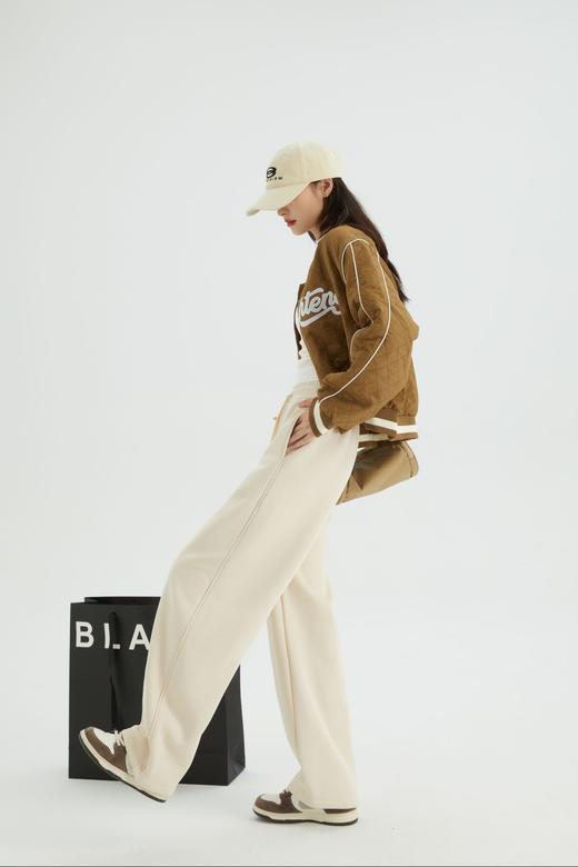 【700克羊绒直筒裤】冬季女装仿羊绒厚防风棉宽松直筒休闲女裤子 商品图6