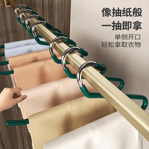 【鹅型裤架10个装】加固加厚防滑多功能单层无痕裤架 围巾架服装展示衣架 商品图1