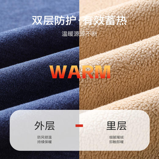 【双面暖绒】380g加厚男士保暖套装聚热锁温无痕圆领秋衣秋裤男士奥利保暖套装 商品图1