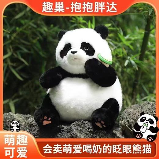 趣巢抱抱胖达仿真大熊猫可眨眼卖萌超可爱公仔儿童生日礼物 商品图0