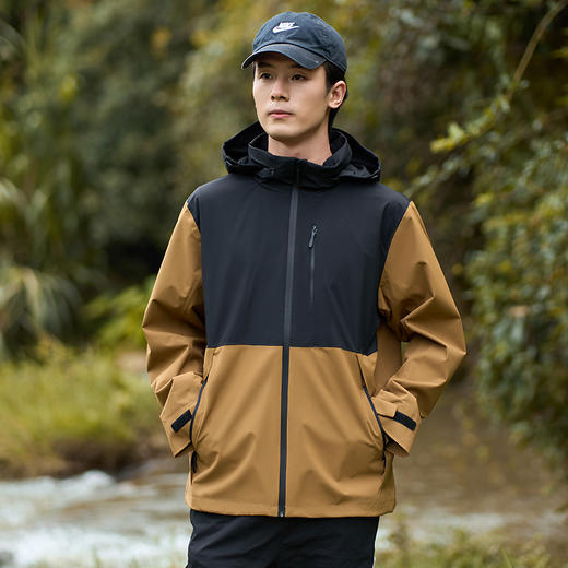 【可脱卸帽】【新款DK】大依优型大码男装连帽夹克户外防水夹克加肥加大休闲夹克胖子外套上衣 商品图3