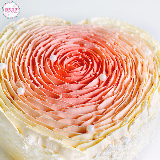 【心形渐变玫瑰蛋糕】爱你的心由浅入深～～ 商品图6