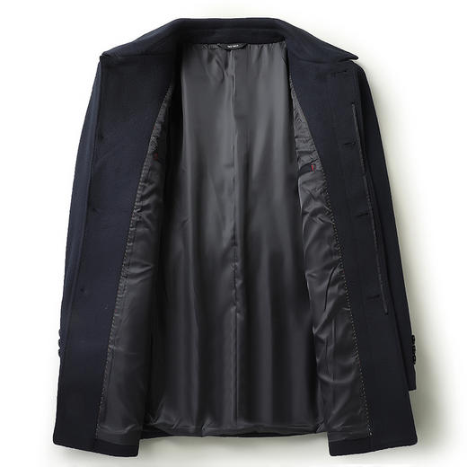 【羊毛】【新款DWP】大依优型品质羊毛呢大衣外套商务夹克男宽松加肥加大码上衣胖子正装休闲 商品图4