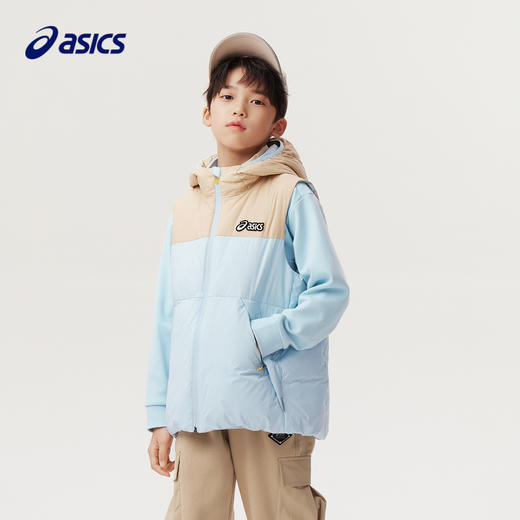 【商场同款】Asics/亚瑟士童装羽绒马甲防水保暖2024年秋冬季新款 商品图1