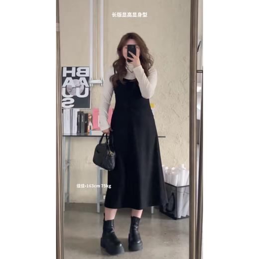 往期爆款~【米兰剧场】假两件长短版吊带连衣裙显瘦高腰时尚气质减龄 商品图2