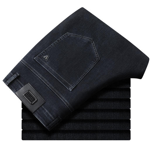 【新款DWP】大依优型大码牛仔裤直筒棉质长裤男舒适弹力休闲商务简约百搭加肥加大男装裤子 商品图4