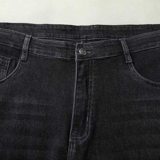 【新款DWP】大依优型大码牛仔裤直筒棉质长裤男舒适弹力休闲商务简约百搭加肥加大男装裤子 商品图8