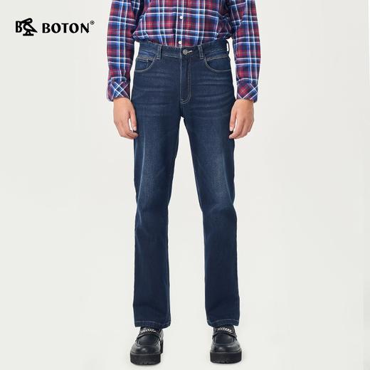 波顿年水洗浅蓝牛仔裤男士韩版直筒高端潮品牌百搭长裤子ME723320 商品图1