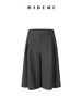 HIDEMI 极简中低腰可再生斜纹中厚款中低腰双压褶阔腿中裤  黑色/深灰色 商品缩略图14