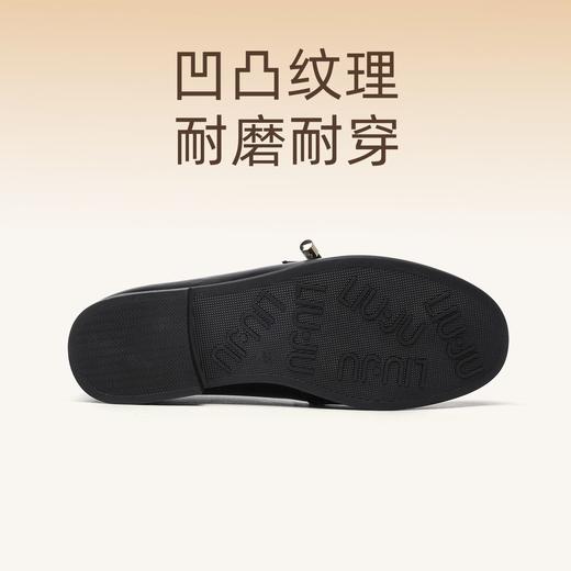 信诺羊皮乐福鞋2024秋季新款复古英伦风小皮鞋一脚蹬妈妈鞋单鞋女X24Q032-74 商品图1